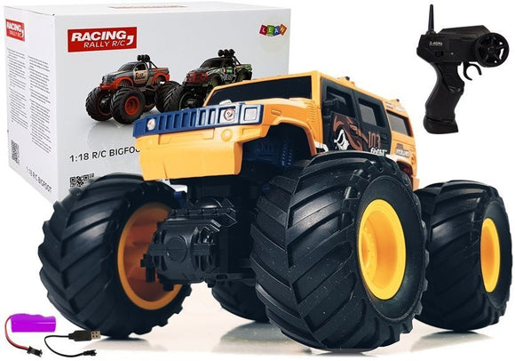 Huge Wheels Bigfoot Remote Control 2.4G 1:18 Yellow