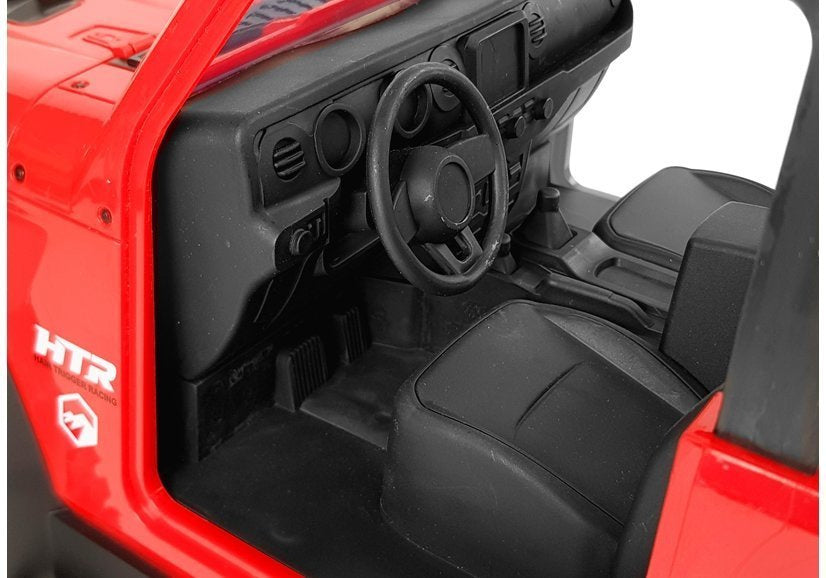 Voiture jeep terrain rouge télécommandée 2.4g