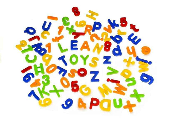 Lettres et chiffres magnétiques dans un bocal Alphabet de 78 éléments