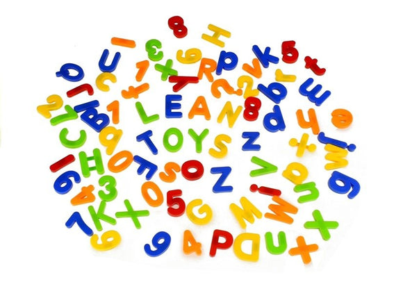 Lettres et chiffres magnétiques dans un bocal Alphabet de 78 éléments