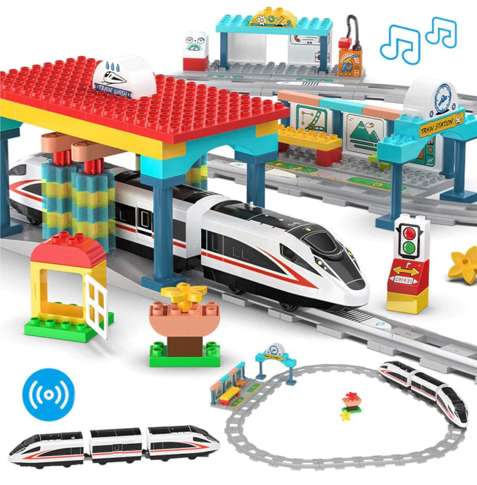 Blocs de construction train gare ferroviaire cada 108 éléments