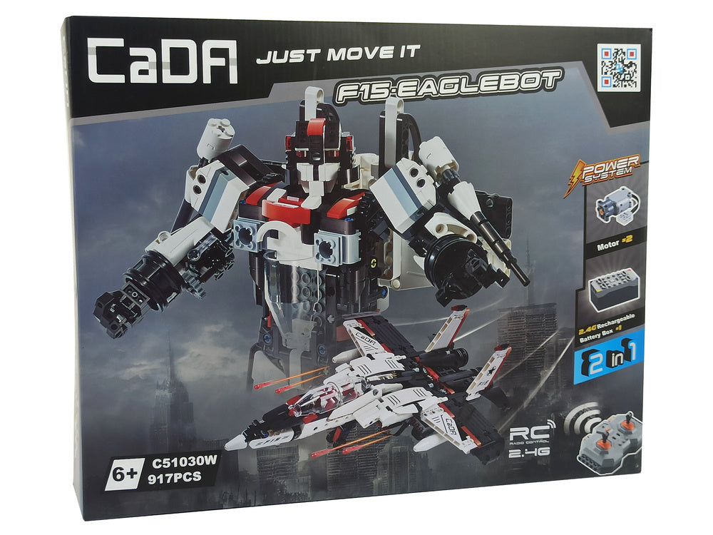 Blocs de construction Robot Avion Fabriqué en blocs Cada Télécommandé 917 Éléments