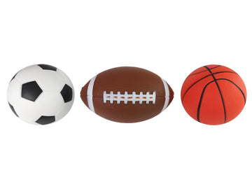 Ensemble de ballons de sport souples 3 en 1 pour le football et le basket-ball