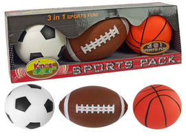 Ensemble de ballons de sport souples 3 en 1 pour le football et le basket-ball