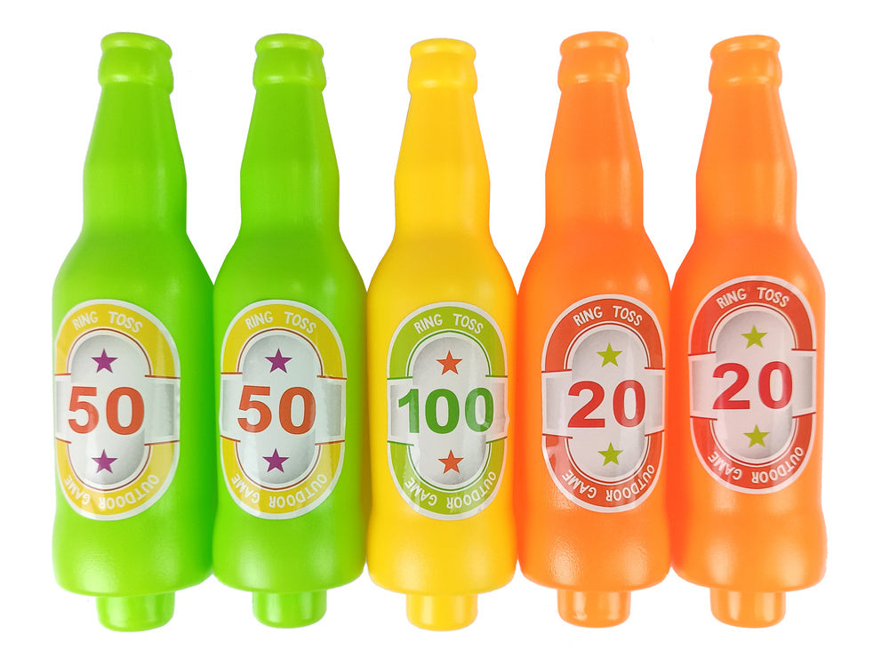 Jeu de handball : lancer de bouteilles colorées et points