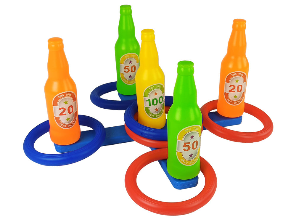 Jeu de handball : lancer de bouteilles colorées et points