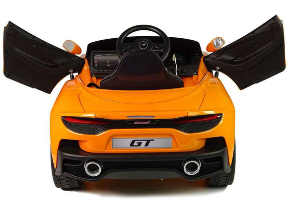 Véhicule électrique McLaren GT 12 V peint en orange