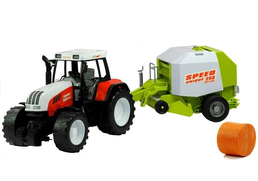 Tracteur géant réaliste avec remorque 65 cm