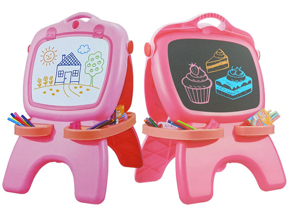 Modèles de tableau noir magnétique double face rose