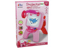 Support pour stylos à craie et tableau double face, projecteur d'images, rose