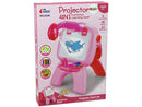 Support pour stylos à craie et tableau double face, projecteur d'images, rose