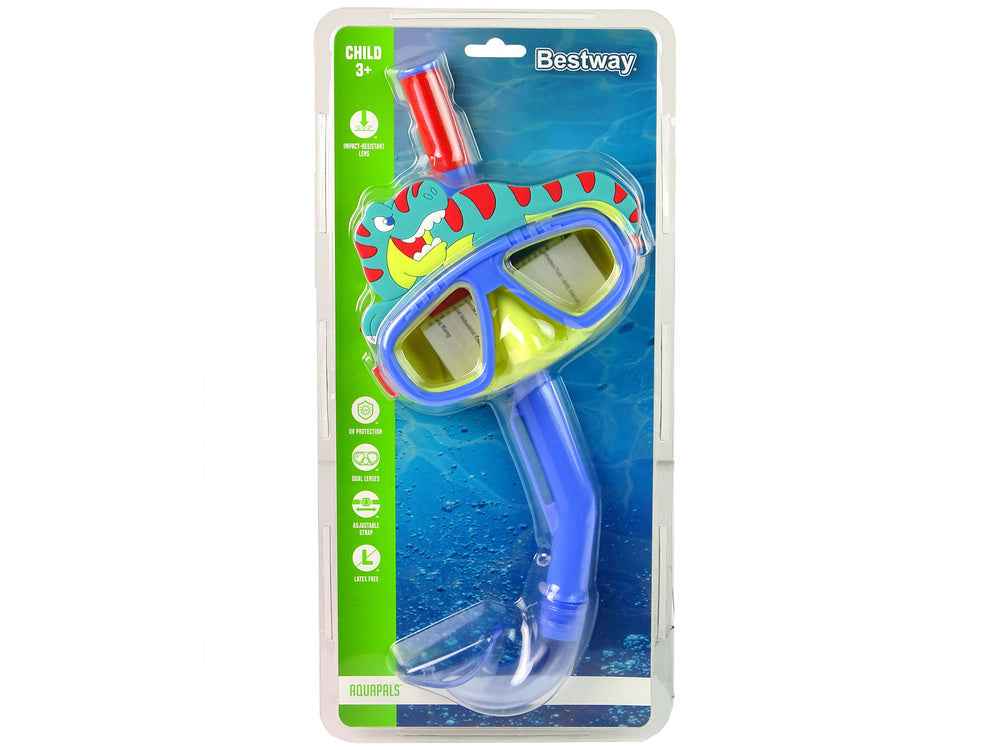 Masque de plongée Bestway bleu avec tube en PET 24059
