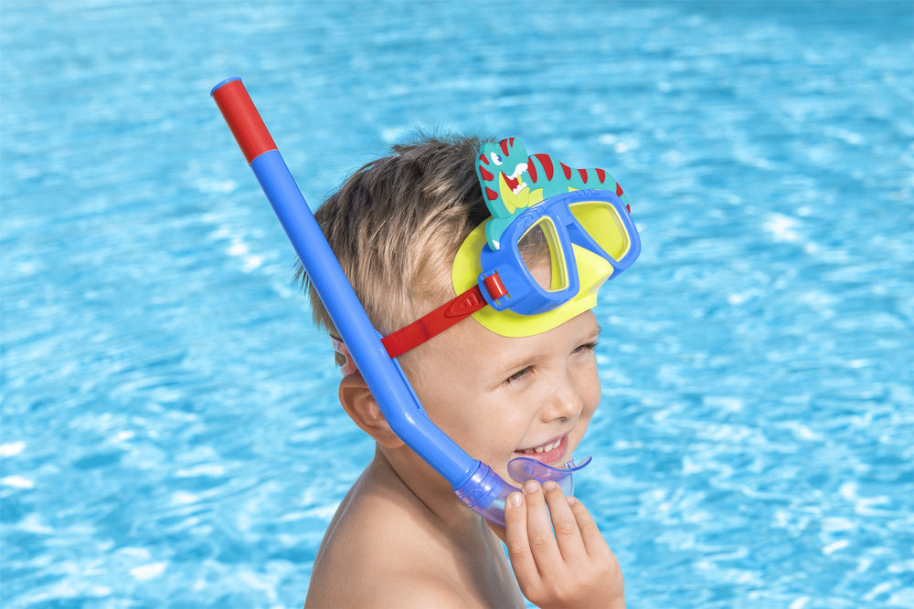 Masque de plongée Bestway bleu avec tube en PET 24059
