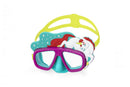 Masque de plongée bestway rose avec tube pour animaux de compagnie 24059