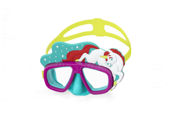 Masque de plongée bestway rose avec tube pour animaux de compagnie 24059