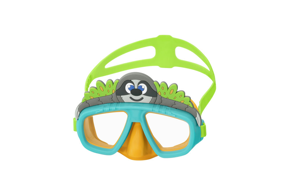 Masque de plongée bestway 24059 vert avec tube animal