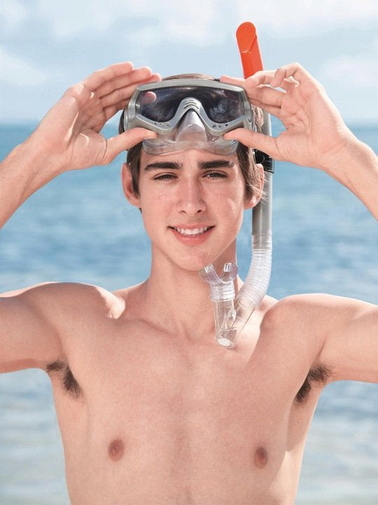 Kit de plongée gris masque palmes tube bestway 25020