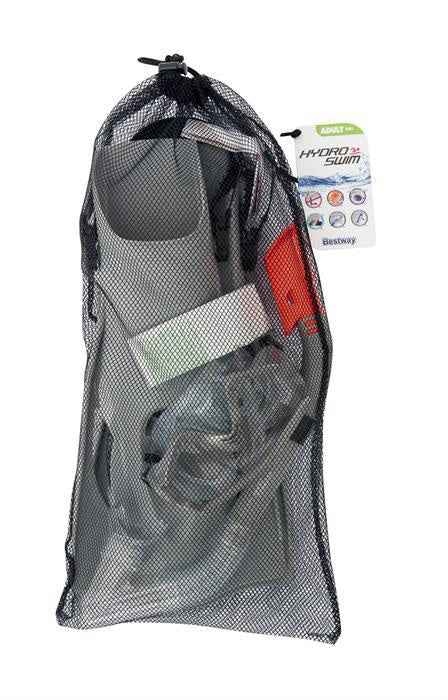 Kit de plongée gris, masque, palmes, tube Bestway 25020