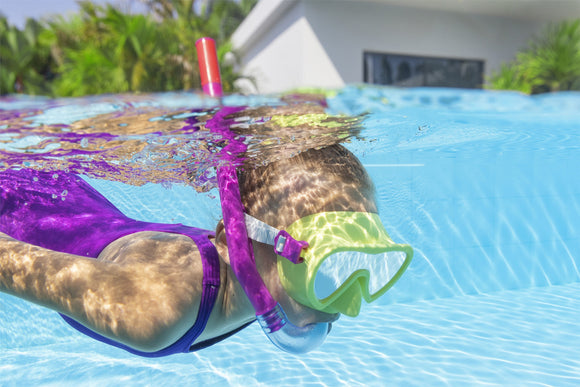 Kit de plongée jaune, masque, palmes et tube Bestway 25039