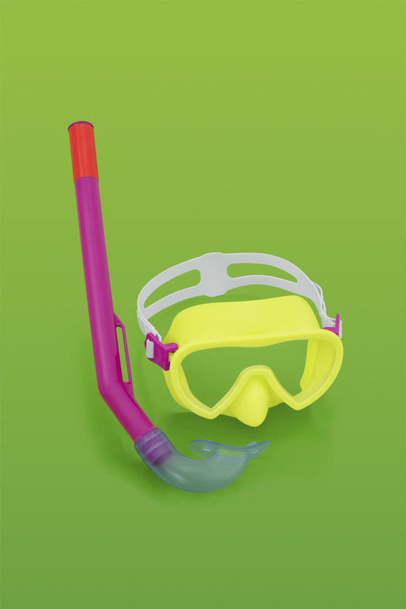 Kit de plongée jaune, masque, palmes et tube Bestway 25039