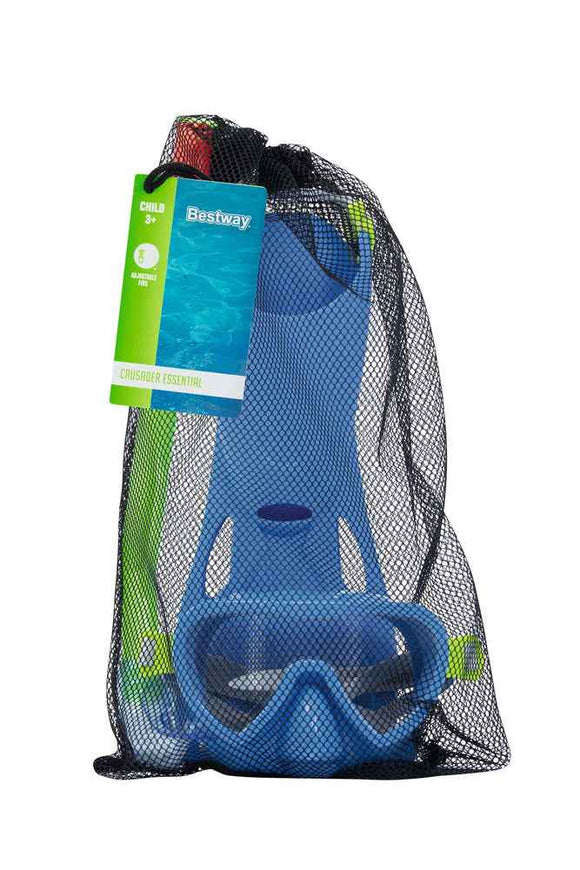 Diving Kit Blue Mask, Fins, Tube Bestway 25039