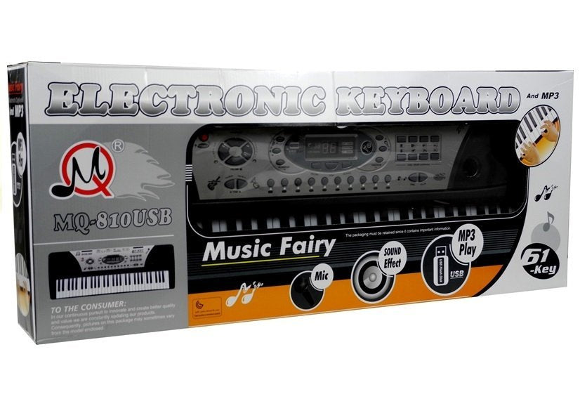 Clavier mq-810 mp3 avec microphone 61 touches