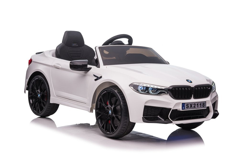 Véhicule sur batterie bmw m5 drift blanc