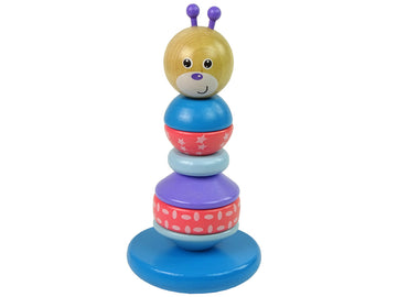 Wooden Teddy Bear Educational Pyramid Balancing Tower - 0