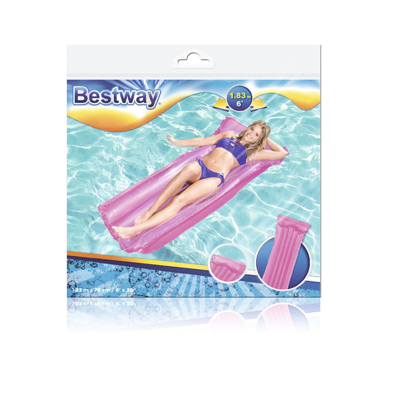 Matelas gonflable pour la natation, rose, 183 x 76 cm, Bestway 44013