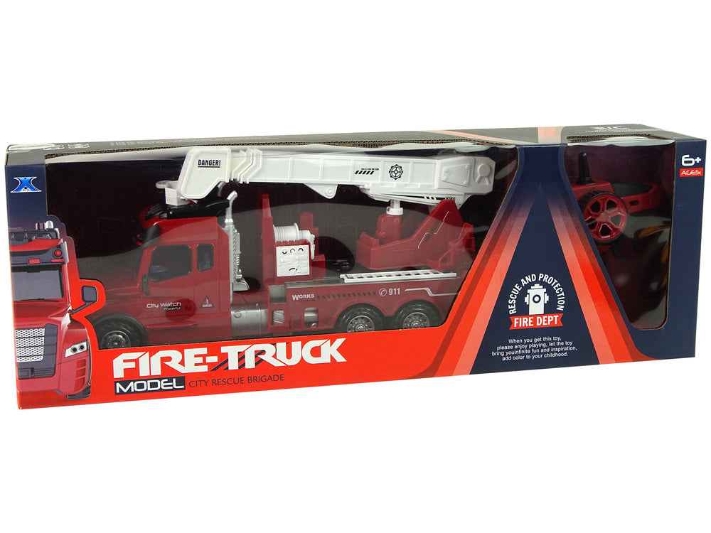 Camion de pompiers télécommandé 2,4 G, lumières et sons rouges