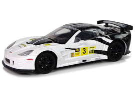 Racing Sports Car R/C 1:18 Corvette C6.R White 2.4 G Lights - 0