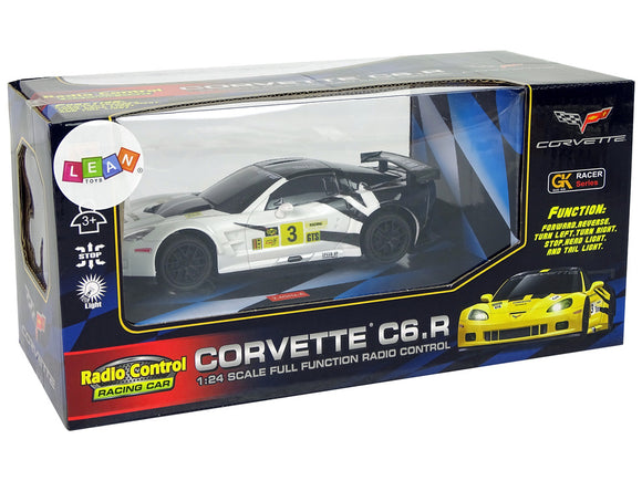 Sports Car R/C 1:24 Corvette C6.R White 2.4 G Lights
