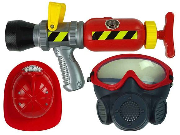Brigade Set Fire Extinguisher Water Mask Helmet Red