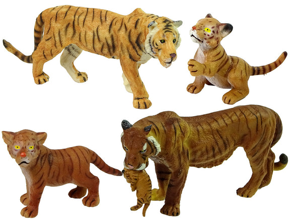 Ensemble de figurines d'éléphants de tigres et d'animaux sauvages d'afrique