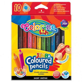 Crayons de couleur triangulaires Colorino Kids JUMBO 8,9 cm 10 couleurs