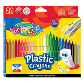 Crayons de couleur effaçables en plastique Colorino Kids 24 couleurs