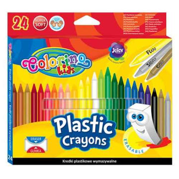 Crayons de couleur effaçables en plastique Colorino Kids 24 couleurs