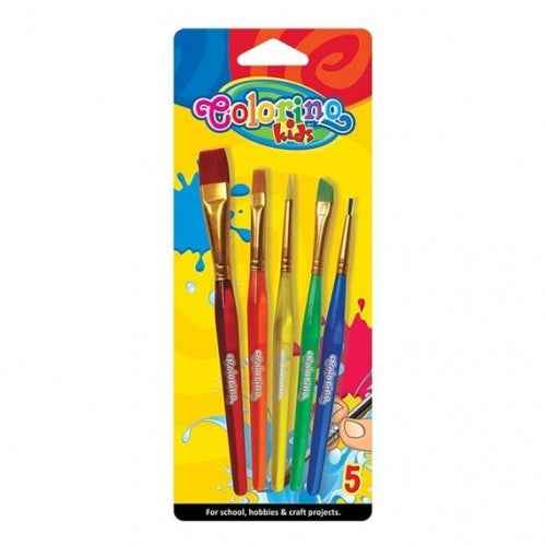Colorino Kids Pinceaux de peinture acrylique 5 pièces