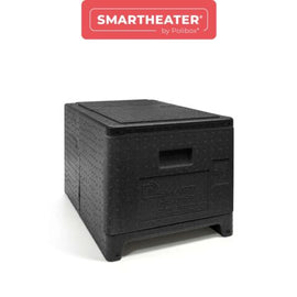 Conteneur isotherme 49 L Smart Mini Heater Plug & Play noir avec porte rouge - clicktofournisseur.com