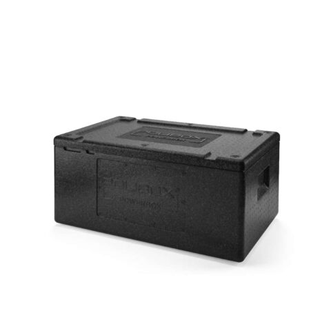 Conteneur isotherme pour le transport des aliments 45L NOIR POIGNEES HAUTES & ERGONOMIQUES - clicktofournisseur.com