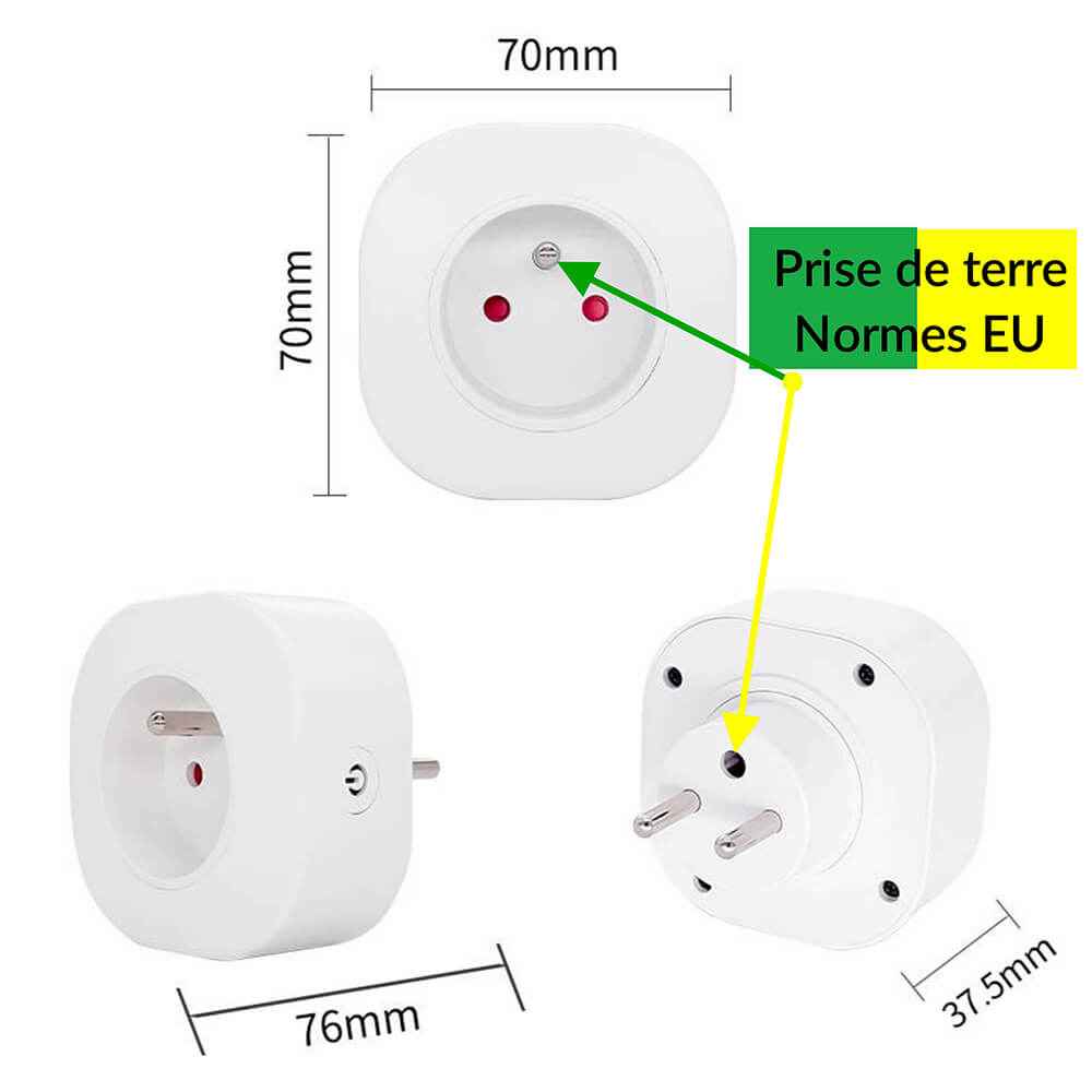 Kit prise commandée avec télécommande sans fil et sans pile - PURE11