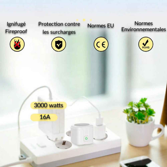 Kit prise commandée avec télécommande sans fil et sans pile - PURE31-R