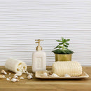 Panneau mural 3D Profhome 3D 704551 Wilderness White Panneau décoratif gaufré d'aspect plastique brillant blanc 1,7 m2
