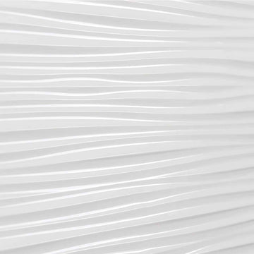 Panneau mural 3D Profhome 3D 704551 Wilderness White Panneau décoratif gaufré d'aspect plastique brillant blanc 1,7 m2