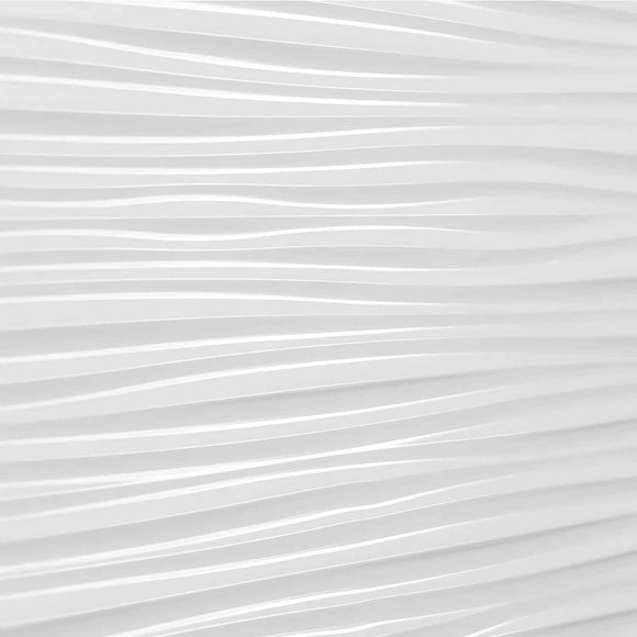 Panneau mural 3D Profhome 3D 704551 Wilderness White Panneau décoratif gaufré d'aspect plastique brillant blanc 1,7 m2