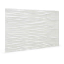 Panneau mural 3D Profhome 3D 704551 Wilderness White Panneau décoratif gaufré d'aspect plastique brillant blanc 1,7 m2