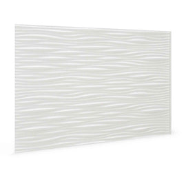 Panneau mural 3D Profhome 3D 704551 Wilderness White Panneau décoratif gaufré d'aspect plastique brillant blanc 1,7 m2