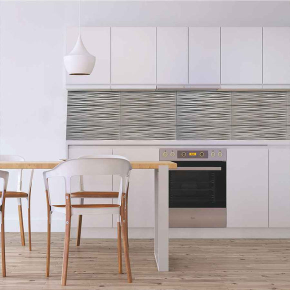 Panneau mural 3D Profhome 3D 705054 Wilderness Brushed Nickel Panneau décoratif gaufré d'aspect plastique brillant bronze 1,7 m2