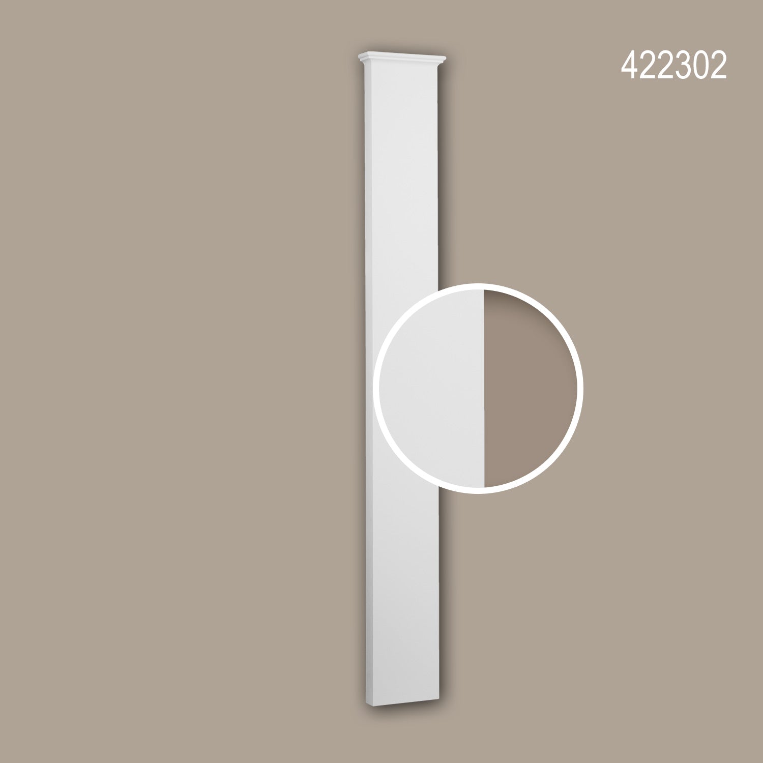 Fût de pilastre Profhome 422302 Élément de façade Pilastre Moulure exterieure style corinthien blanc