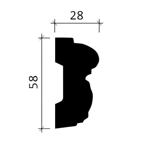 Cimaise 151351 Profhome Moulure décorative style Néo-Classicisme blanc 2 m